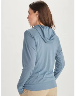 Exofficio Women's W Bugsaway Lumen Full Zip - Steel Blue