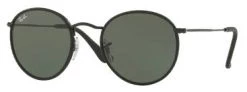Eyewear Ray-Ban — Round Craft Leather Black On Black G-15