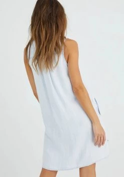 Bella Dahl Sleeveless A-Line Dress-Desert Sky Wash