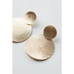 Blush And Bubbly Gold Textured Earrings