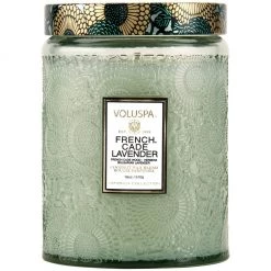 Voluspa Large Glass Jar Candle -French Cade Lavender