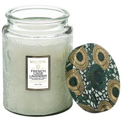 Voluspa Large Glass Jar Candle -French Cade Lavender