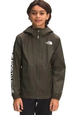 The North Face Youth Zipline Rain Jacket - New Taupe Green Little Ones