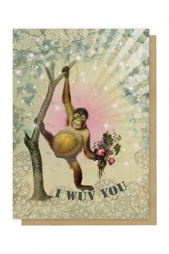 Base Camp: Bring It Home Papaya 5x7 Greeting Card I Wuv You