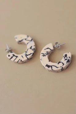 Nat And Noor Ray In Marble Semi Hoop Earrings Jewelry 9 Nat And Noor Ray In Marble Semi Hoop Earrings Jewelry