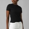 Prana Foundation Rib Tee - Black Heather Women's