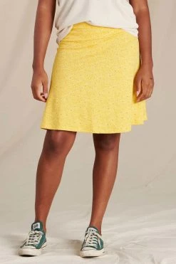 Toad & Co Chaka Skirt - Lemon Daisy Print