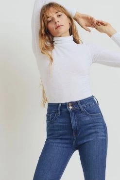 Just Black The Double Button Straight Jeans Women's