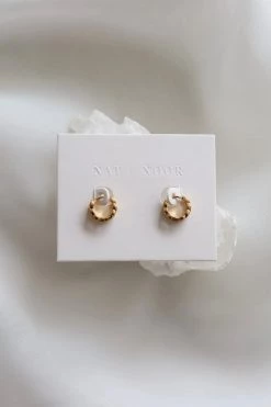 Nat And Noor Jewelry Lien Gold Huggie Hoops