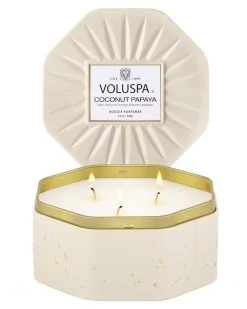 Voluspa Coconut Papaya Octagon Tin Candle