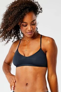 Carve Designs Stinson Swim Top - Solid Black Women's Swim