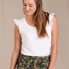 Toad & Co Rufflita Tee - White Women's