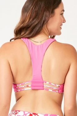 Carve Designs Women's Swim La Jolla Reversible Swim Top - Orchard / Fuchsia