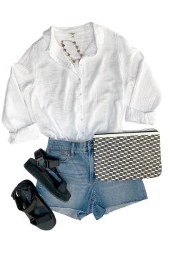 Dylan Luxe Woven Long Sleeve Taylor Shirt