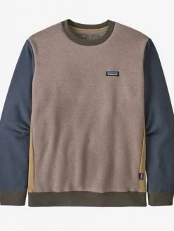 Men's Patagonia P-6 Label Uprisal Crew Sweatshirt - Shroom Taupe
