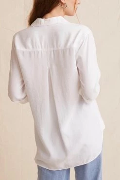 Women's Bella Dahl Shirt Tail Button Down - White