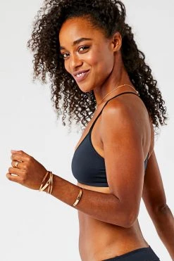 Carve Designs Stinson Swim Top - Solid Black Women's Swim