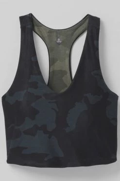 Prana Women's Sale - 50% Off At Checkout Momento Reversible Crop Top - Black Camo