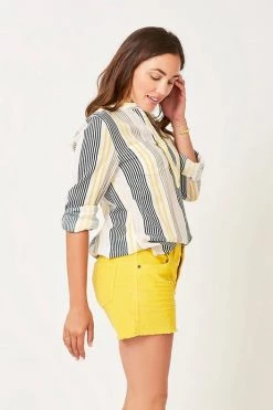 Carve Designs Women's Dylan Gauze Shirt - Multistripe