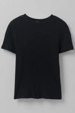 Prana Foundation Rib Tee - Black Heather Women's