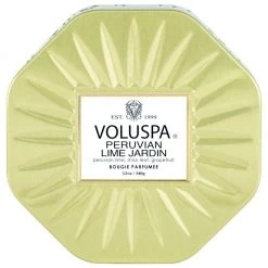 Voluspa Peruvian Lime Jardin Octagon Tin Candle
