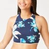 Carve Designs Women's Swim Sanitas Reversible Swim Top - Stargazer / Navy Stripe 2 Carve Designs Women's Swim Sanitas Reversible Swim Top - Stargazer / Navy Stripe
