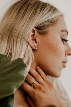 Nat And Noor Adia Gold Huggie Hoops