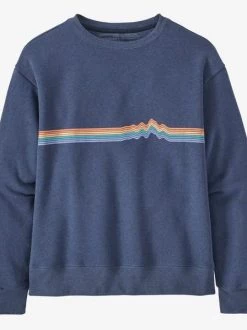Patagonia W Ridge Rise Stripe Uprisal Crew Sweatshirt