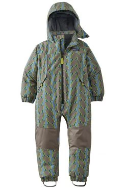 Patagonia Baby Snow Pile One-Piece Snow Suit - Down To My Roots Berlin Blue Little Ones