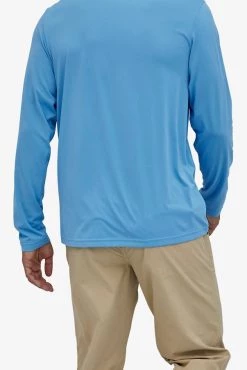 Patagonia Men's L/S Cap Cool Daily Fish Graphic Sun Shirt Small Fitz Roy Trout