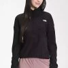 The North Face Women's TKA Glacier Crop Fleece Top - Black