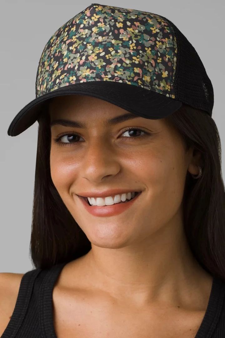 Prana La Viva Trucker Hat - Black Petals 5 Prana La Viva Trucker Hat - Black Petals