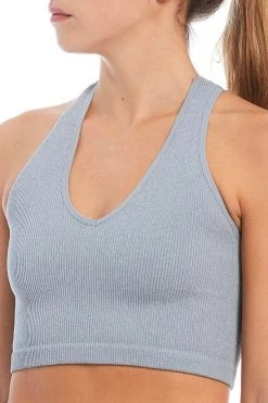 Free People Movement Women's Bras + Bralettes FP Free Throw Crop - Heather Grey