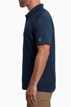 Men's Kuhl Engineered Polo Short Sleeve Shirt - Pirate Blue