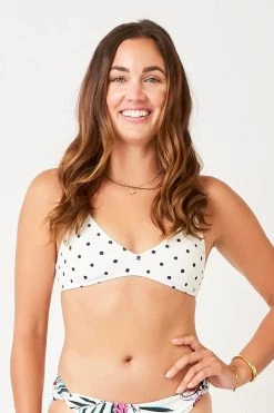 Carve Designs Tamarindo Swim Top - Cloud Polka Dot Women's