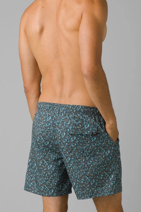 Prana Bowie E-Waist Short - Blue Floral Men's 4 Prana Bowie E-Waist Short - Blue Floral Men's