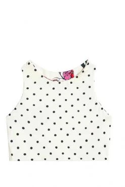 Carve Designs Sanitas Reversible Swim Top - Botanical/Cloud Polka Dot Women's Swim