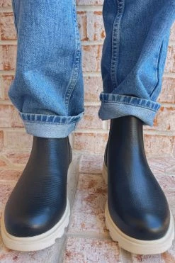 Sorel Lennox Chelsea Waterproof Boot - Black / Chalk Women's Sale - 50% Off At Checkout