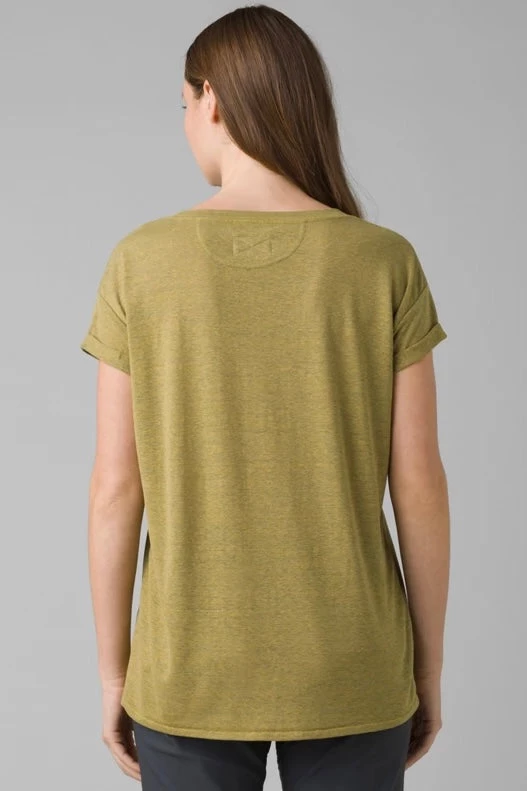 Prana Women's Cozy Up Short Sleeve T-Shirt - Sweet Grass 4 Prana Women's Cozy Up Short Sleeve T-Shirt - Sweet Grass
