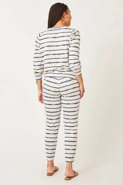 Carve Designs Chelsea Jogger - Navy Tie Dye Stripe