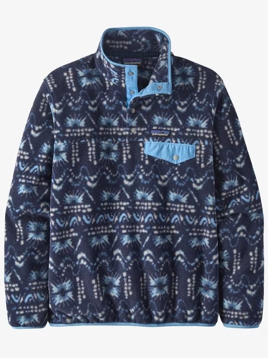 Patagonia W Lightweight Synchilla Snap-T Pullover-Sunshine Dye Hz: New Navy 3 Patagonia W Lightweight Synchilla Snap-T Pullover-Sunshine Dye Hz: New Navy