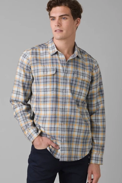 Prana Edgewater Shirt Brushed Flannel Shirt - Glacier 3 Prana Edgewater Shirt Brushed Flannel Shirt - Glacier