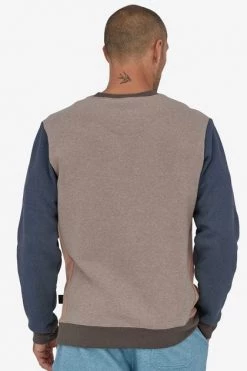 Men's Patagonia P-6 Label Uprisal Crew Sweatshirt - Shroom Taupe