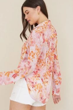Bella Dahl Fiesta Floral Button Down Top Women's