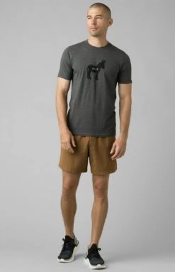 Prana Wise Ass Journeyman Short Sleeve - Charcoal Heather Men's