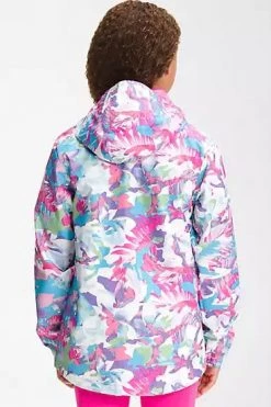 The North Face Youth Zipline Rain Jacket - Linaria Pink Print