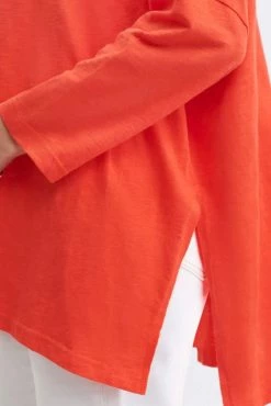 Mer Sea Women's Catalina Slub Tee - Bright Orange