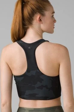 Prana Women's Sale - 50% Off At Checkout Momento Reversible Crop Top - Black Camo