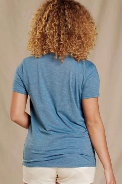 Toad & Co Women's Marley Short Sleeve V-Neck Tee - Hide Tide