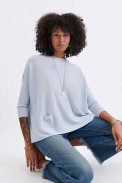 Mer Sea Catalina Crew Neck Sweater - Sky Women's